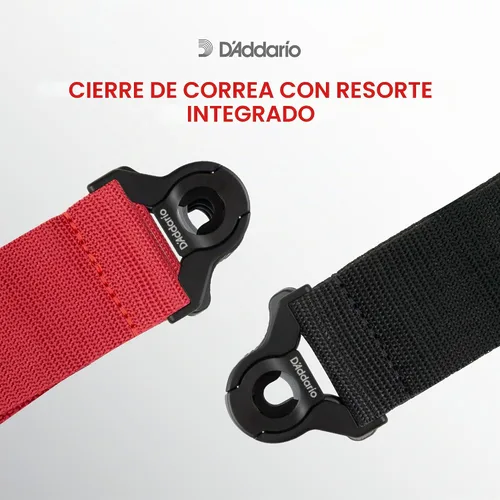 Vista 2 de Planet Waves D'Addario - Correa de guitarra con bloqueo automático, accesorios acústicos y eléctricos, correas de bloqueo fáciles de usar, utiliza