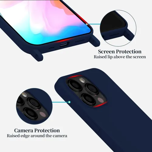 Vista 59 de Funda compatible con iPhone 8 Plus, iPhone 7 Plus/6 Plus/6S Plus con cordón, funda cruzada para iPhone con correa ajustable de silicona para iPhone