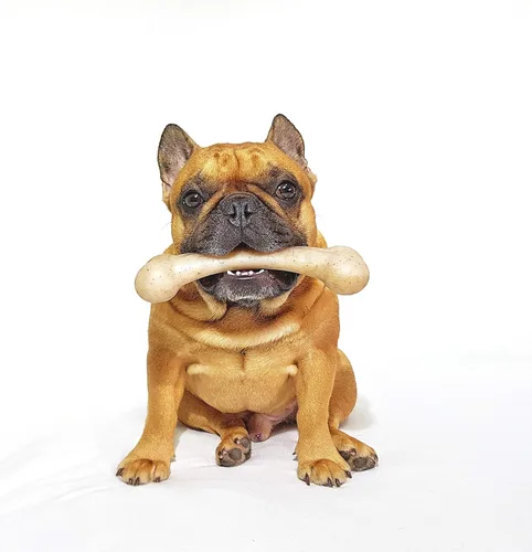 Vista 7 de Pet Qwerks Original BarkBone - Hueso de perro de nailon para masticadores agresivos, sabor a barbacoa, 6.1 pulgadas, raza mediana