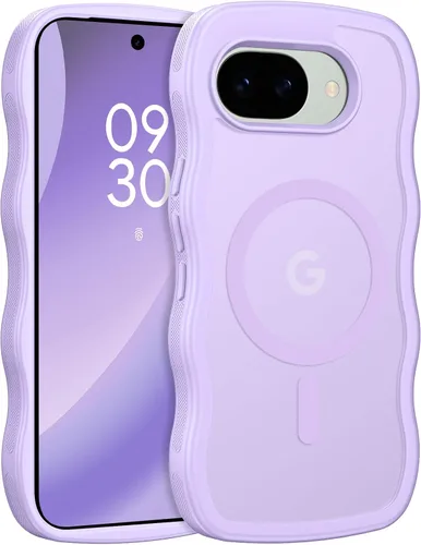 Vista 31 de BENTOBEN Funda magnética para Google Pixel 10, bonita funda rizada ondulada Pixel10 [compatible con MagSafe], antideslizante, a prueba de golpes