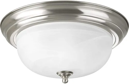 Vista 22 de Progress Lighting 2-Light Ceiling Light, Flush Mount Ceiling Light Fixture for Interior Kitchen Lights, Hallway, Bedroom, Living Room, 13-1/4