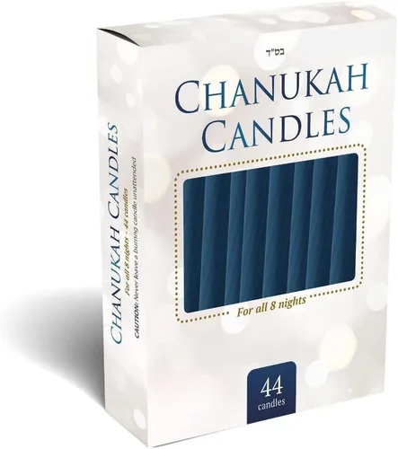 Vista 6 de jewFadz Chanukah - Velas regulares de color rojo para menorá, celebraciones tradicionales judías de Hanukkah, caja individual de 44 velas