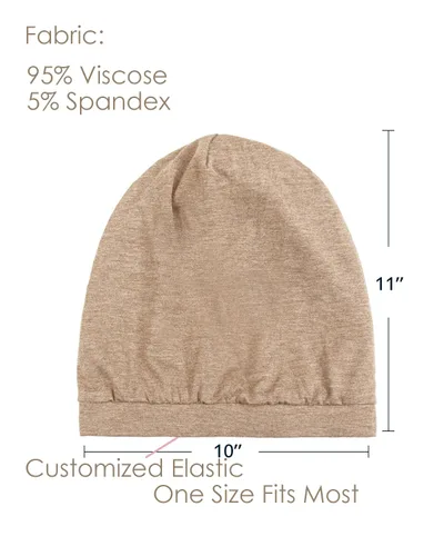 Vista 32 de Alnorm - Gorro con forro de satén y suave banda elástica para hombres y mujeres, talla única Se ajusta a la mayoría