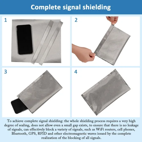 Vista 4 de Tela Faraday de 43" x 130" + cinta de 236" de largo, tela Faraday de grado militar para blindaje contra RFID, EMP, EMF, EMI, 5G, WiFi, Bluetooth
