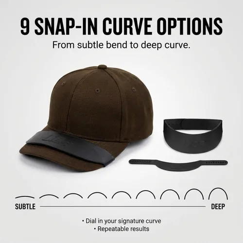 Vista 6 de Lids Doblador de Ala de Sombrero – Curvador de Ala de Gorra de Béisbol y Herramienta de Moldeado, 9 Opciones de Curva con Encaje, Ajuste Universal