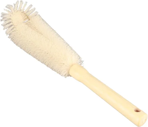 Vista 8 de Cepillo limpiador de botellas con mango largo de madera, cepillo para botella de agua, cepillo de cocina para biberón, taza, jarra, tetera, botellas