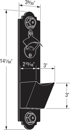Vista 2 de Simpson Strong-Tie APBO-KT - Kit de abridor de botellas decorativo, accesorios para exteriores, incluye placa trasera de plástico compuesto, taza