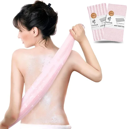 Vista 11 de Yiclick Exfoliante corporal, limpiador de espalda para ducha y baño, paño de lavado japonés, toalla exfoliante para hombres y mujeres, exfoliante