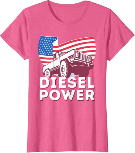 Vista 37 de Diesel Power American Flag - Camiseta de camioneta de mecánico diésel, Negro, S