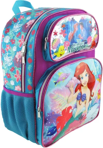 Vista 2 de Disney Ariel Little Mermaid Deluxe - Mochila de 16 pulgadas