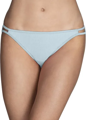 Vista 76 de Vanity Fair Bragas de bikini con tira para mujer, Illumination, con elástico sedoso y ribete de satén Paquete de 3 Negro (Midnight Black)