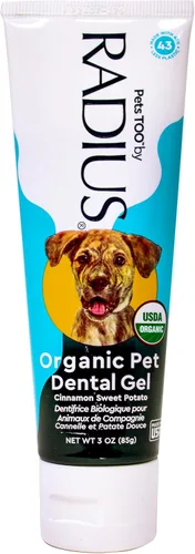 Vista 4 de RADIUS USDA - Pasta dental orgánica canina para mascotas, 1 unidad, 3 onzas, pasta dental no tóxica para perros, diseñada para limpiar los dientes