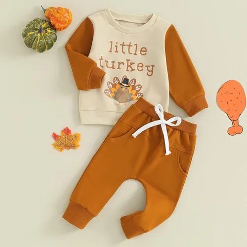 Vista 3 de FYBITBO Conjunto de sudadera de manga larga para bebé, niño, niña, Navidad, otoño, invierno