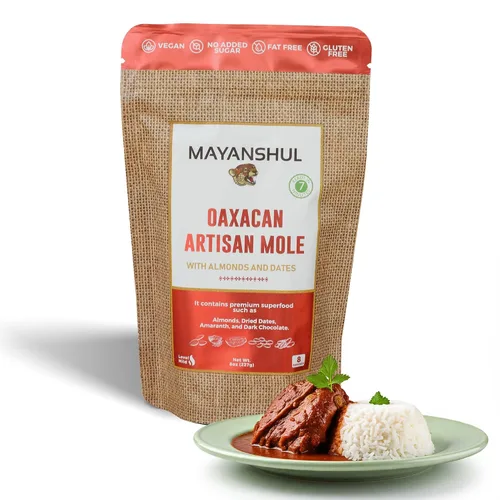 Vista 9 de Mayanshul Auténtica salsa mole poblano, cacao y amaranto, 8 onzas