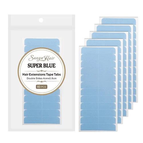 Vista 10 de Sunya Cintas adhesivas de extensión para repuesto 1.6 in x0.3 in 120pc Azul (120 piezas)