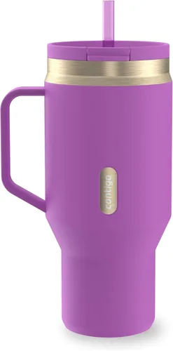 Vista 10 de Contigo SnapSeal - Botella de agua de acero inoxidable de 14 onzas con aislamiento al vacío con tapa de cierre automático a prueba de fugas