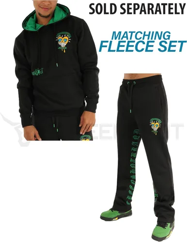 Vista 5 de SCREENSHOT Pantalones de forro polar 3202 Streetwear Urban Fit - Pantalones deportivos apilados con cordón de banda de basura acanalada