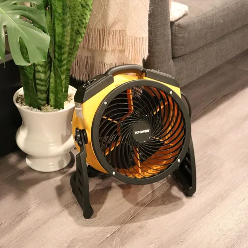 Vista 4 de XPOWER FC-100 - Ventilador industrial de alta velocidad para toda la habitación, circulador de aire, ventilador de piso, velocidad variable