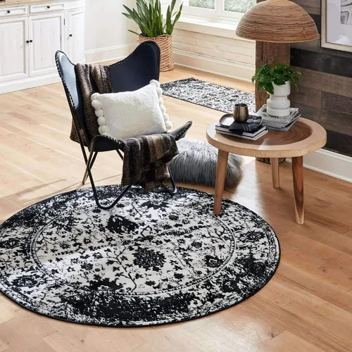 Vista 21 de Unique Loom Portland Collection - Alfombra central (2 pies 2 pulgadas x 3 pies 1 pulgada, rectangular, negro y blanco/negro)
