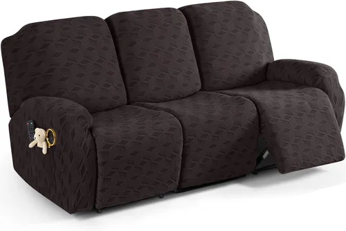 Vista 34 de TAOCOCO Funda para Reclinable de 3 Piezas, Fundas para Silla Reclinable, Funda Elástica de Jacquard para Silla Reclinable, Protector de Muebles