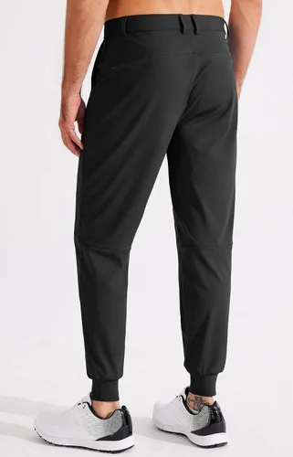 Vista 2 de Libin Pantalones deportivos de golf elásticos en 4 direcciones con bolsillos, pantalones de vestir ajustados para trabajo, pantalones deportivos