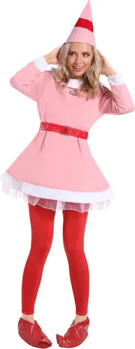 Vista 2 de Elf Costume for Women Christmas Cosplay Holiday Party Full Set