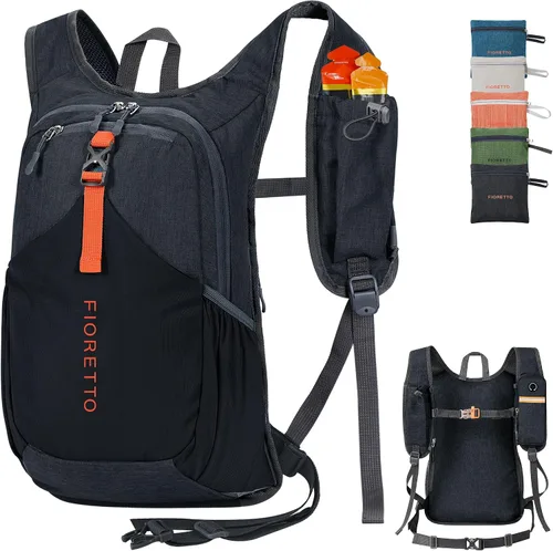Vista 25 de FIORETTO Mochila de 15L para senderismo para mujeres y hombres, mochila mini plegable, mochila ligera pequeña para acampar, viajar, actividades al