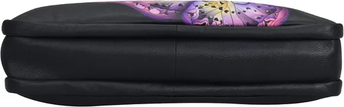 Vista 6 de Anna by Anuschka Women's Hand-Painted Genuine Leather Multi Compartment Satchel
