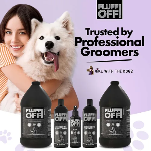Vista 7 de Girl With The Dogs FLUFF OFF - Aroma para mascotas (Blueberry Bubblegum) 8 onzas, para gatos y perros, fabricado en Estados Unidos