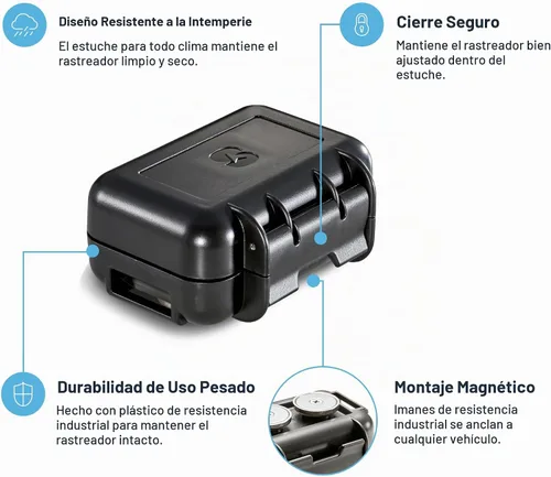 Vista 2 de Spy Tec GL-HM estuche magnético impermeable y resistente al clima para rastreadores GPS en tiempo real STI GL300 Extra-strong magnets, crushproof