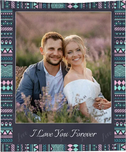 Vista 15 de Manta personalizada con foto, manta personalizada con imagen para regalos de pareja, mantas de franela personalizadas para adultos, niños