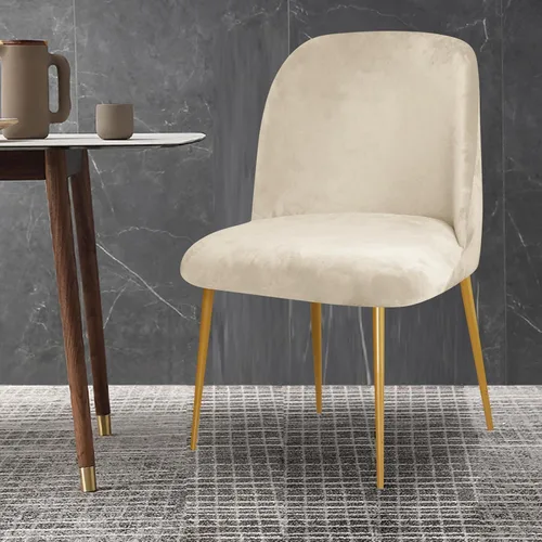 Vista 3 de Gollense Fundas de silla con respaldo curvado para comedor, fundas modernas de mediados de siglo, protector de asiento de silla semicírculo