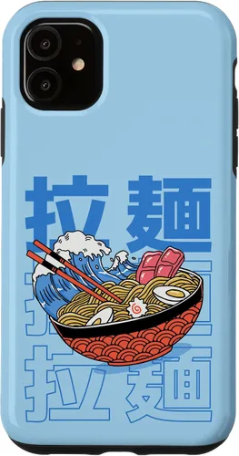 Vista 8 de The Great Ramen Off Kanagawa - Carcasa para iPhone 16, diseño tradicional japonés