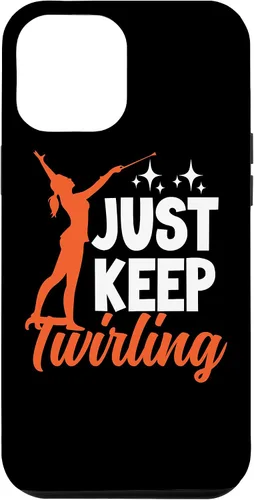 Vista 10 de Funda para iPhone 12 mini Just Keep Twirling Baton Twirler Majorette Twirl Dancer