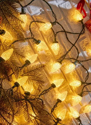 Vista 9 de Luces de Navidad C9 para exteriores, 114 pies, 150 luces LED C9 con temporizador y 8 modos de luz, luces impermeables de grado comercial conectables