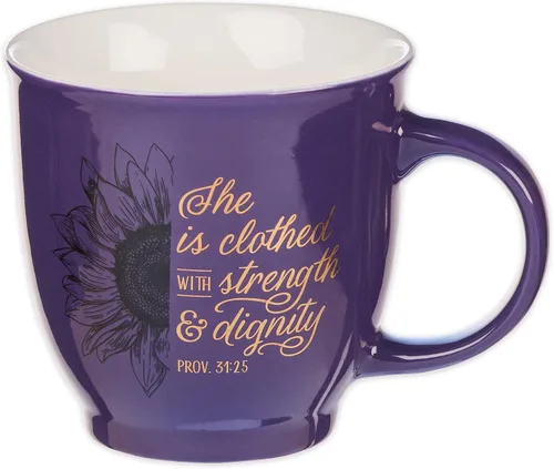 Vista 11 de Taza de cerámica de arte cristiano azul floral – 14 oz. Taza de café y té inspiradora con escrituras bíblicas apta para microondas y lavavajillas