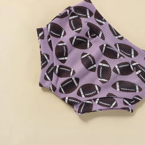 Vista 7 de Ropa de verano para bebé niña, traje de fútbol, manga corta, mameluco de manga corta, conjunto de pantalones cortos elásticos para recién nacidos