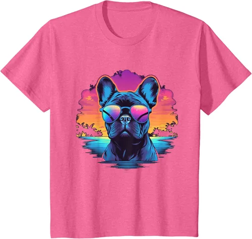 Vista 38 de Camiseta de perro Bulldog Francés para hombres y mujeres, Negro