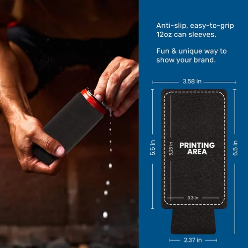 Vista 2 de QualityPerfection - Fundas para latas de bebida, unidades ultra delgadas de neopreno para enfriar líquidos en latas de 12 oz, regalo para hombres