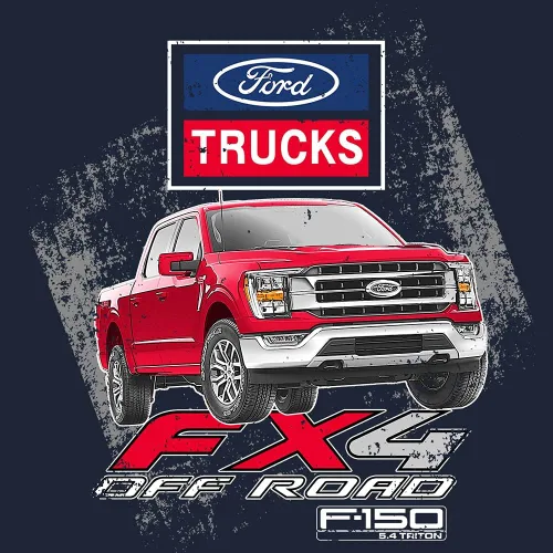 Vista 2 de BEAR RUN Clothing Co. Ford F-150 FX4 - Camiseta para hombre, Azul Marino