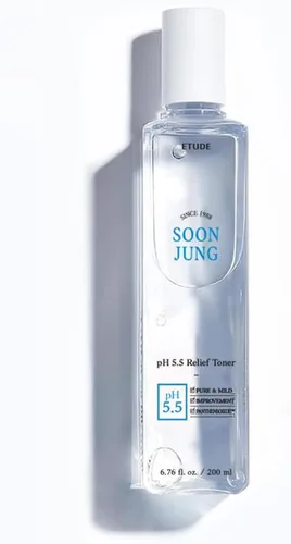 Vista 3 de ETUDE SoonJung - Tóner de alivio pH5.5, tóner para la cara, tóner hidratante para pieles sensibles, tónico facial vegano, pantenol, madecassoside