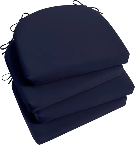 Vista 52 de Basic Beyond Juego de 4 cojines para sillas de exterior, cojines de exterior para muebles de patio, cojines resistentes al agua para sillas de patio