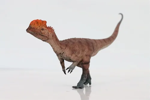 Vista 3 de HLG - Figura decorativa de dinosaurio de dilofosaurio a escala 1:35 (rojo)