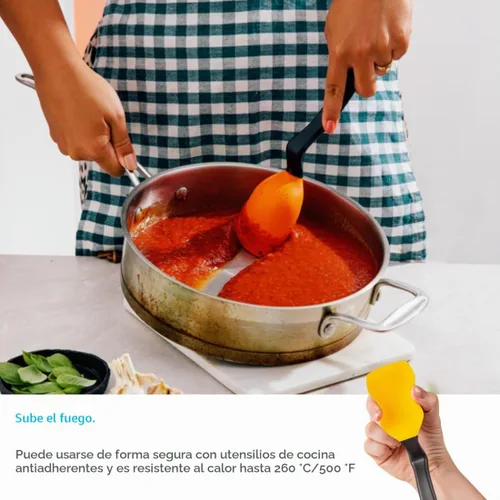 Vista 7 de Dreamfarm Supoon - Cuchara de cocina antiadherente para raspar silicona, para servir, mide 0.2 fl oz de cucharadita y 0.5 fl oz de cucharada, 11