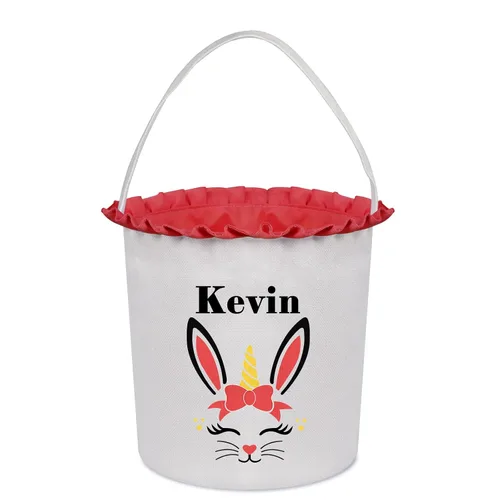 Vista 30 de Cestas de Pascua personalizadas para niños, cesta de caza de huevos de Pascua, bolsas de cesta de Pascua personalizadas, regalos de Pascua para verde