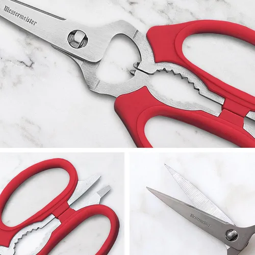 Vista 4 de Messermeister tijeras de cocina de 8.5 pulgadas, Rojo