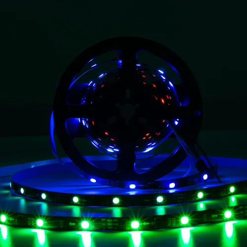 Vista 7 de WS2811 Tira de luz LED direccionable de píxeles 30LEDs/m 10Pixels/m 150LEDs 50pixels SMD 5050 RGB Dream Color LED Pixel RGB Strip DC12V