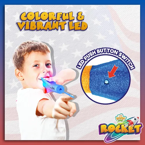 Vista 6 de IPIDIPI TOYS Finger Rockets - Lanzador de cohetes de espuma para niños, artículos para fiestas, cohetes aéreos de alto vuelo, regalos divertidos