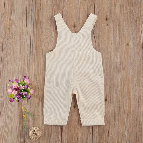Vista 3 de Overol con peto para niños pequeños, pantalones con tirantes sólidos, pantalones con tirantes delgados, pantalones con tirantes delgados, overol