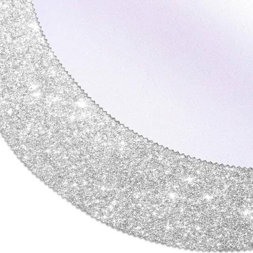 Vista 3 de Manteles individuales plateados con purpurina brillante para cocina, manteles individuales para niños, manteles individuales para fiestas